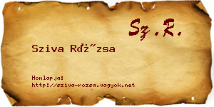 Sziva Rózsa névjegykártya