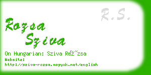 rozsa sziva business card